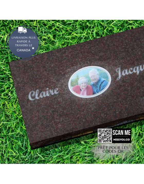 Plaque Funéraire en Granit #033